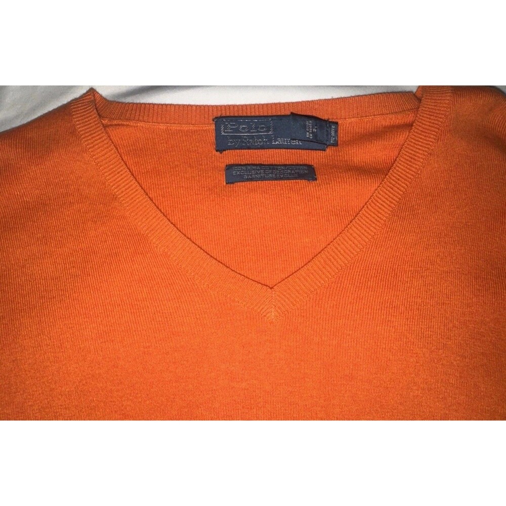 Mens Lightweight Ralph Lauren Pullover Sweater Size XXL Orange Color Very Nice - Picture 14 of 16